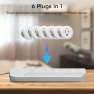 Превью Smart Surge Protector Power Strip with 6 Wi-Fi Controlled Outlets, Real-Time Energy Monitoring, 3ft Extension Cord, App... — Smart Plug, Geeni