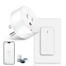 Превью WiFi Smart Outlet Plug with Remote, Wall Switch, Compatible with Alexa and Google — Smart Plug, GREENCYCLE