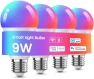 Превью LED Smart Light Bulbs, Color Changing Dimmable & Timing Smart WiFi and Bluetooth Bulb, 4 Pack — Smart Light Bulb, Meliya