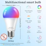 Превью LED Smart Light Bulbs, Color Changing Dimmable & Timing Smart WiFi and Bluetooth Bulb, 4 Pack — Smart Light Bulb, Meliya
