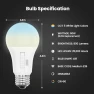 Превью A19 LED Light Bulb, 60W Equivalent, Dimmable, Color Selectable 6-Way — Smart Light Bulb, Feit Electric