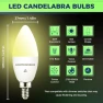 Превью Matter-Enabled E12 Smart Light Bulbs 60W Equivalent, Candelabra Light Bulbs, RGBCW, 2.4G WiFi, 6PCS — Smart Light Bulb, Lightinginside