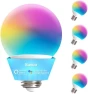 Превью Smart Globe Bulbs G25, Alexa Compatible Decorative Round Vanity Bulbs, 5W, Color Changing RGBCW, Dimmable WiFi Vanity... — Smart Light Bulb, Sunco