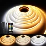 Превью CCT COB LED Strip Lights, 65.6ft Dimmable 2700K-6500K 24V Tunable White LED Light Strip Kit, High Density CRI 90+ LED... — LED Strip Lights, AXMOTUT