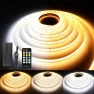 Превью CCT COB LED Strip Lights, 65.6ft Dimmable 2700K-6500K 24V Tunable White LED Light Strip Kit, High Density CRI 90+ LED... — LED Strip Lights, AXMOTUT