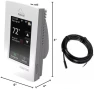 Превью Programmable WiFi Dual-Voltage Floor Heating Thermostat with Touchscreen Interface — Smart Thermostat, nVent Nuheat