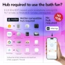 Превью 4-in-1 Smart Bathroom Exhaust Fan with Light, Bluetooth Speaker & Humidity Sensor — Smart Fan, OREiN
