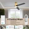 Превью 52” Smart Flush Mount Ceiling Fan with Lights and Remote — Smart Fan, Lorpies