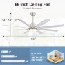 Превью 66 Inch Smart Ceiling Fan with Light — Smart Fan, Sofucor
