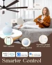 Превью 84" Large Smart Ceiling Fan with Lights Remote Control via WiFi Alexa — Smart Fan, Minislak