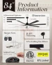 Превью 84" Large Smart Ceiling Fan with Lights Remote Control via WiFi Alexa — Smart Fan, Minislak