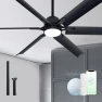 Превью 84" Large Smart Ceiling Fan with Lights Remote Control via WiFi Alexa — Smart Fan, Minislak