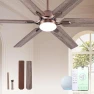 Превью 84" Large Smart Ceiling Fan with Lights Remote Control via WiFi Alexa — Smart Fan, Minislak