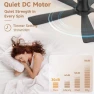 Превью Smart Flush Mount Ceiling Fan with Lights and Remote — Smart Fan, GentleBreeze Store