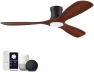 Превью Smart Wood Flush Mount Ceiling Fan with Lights — Smart Fan, Hoenofly