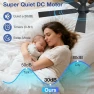 Превью 52 Inch Ceiling Fans with Lights, Smart Low Profile Ceiling Fan with Light and Remote Control — Smart Fan, Hoenofly