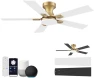 Превью 52 Inch Ceiling Fans with Lights, Smart Low Profile Ceiling Fan with Light and Remote Control — Smart Fan, Hoenofly
