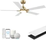 Превью 52 Inch Ceiling Fans with Lights, Smart Low Profile Ceiling Fan with Light and Remote Control — Smart Fan, Hoenofly