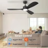 Превью 52" Wood Smart Ceiling Fan with Lights Remote — Smart Fan, Hoenofly
