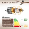 Превью Smart Ceiling Fan no Lights — Smart Fan, Sofucor