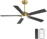 Превью Smart Ceiling Fan with Lights and 3 Downrods — Smart Fan, WINGBO