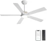 Превью Smart Ceiling Fan with Lights and 3 Downrods — Smart Fan, WINGBO