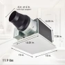 Превью WhisperGreen Select Dual Speed Ceiling Mount Exhaust Fan, Designer Grille — Smart Fan, Panasonic