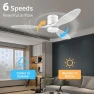 Превью Wood Smart Ceiling Fan with Light and Remote — Smart Fan, cumilo