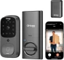 Превью 3 in 1 Door Lock with Fingerprint, WiFi, Keyless Entry Smart Deadbolt, 2K HD Camera — Smart Lock, GHome Smart