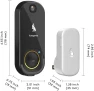 Превью Wireless Doorbell with HD Camera and Chime — Video Doorbell, Generic