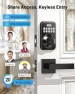 Превью Keyless Entry Door Lock with 2 Lever Handles — Smart Lock, Zowill