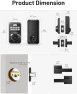 Превью Keyless Entry Door Lock with 2 Lever Handles — Smart Lock, Zowill