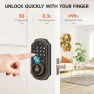 Превью Keyless Entry Door Lock with Camera Fingerprint Smart Door Lock with App Remote Control — Smart Lock, YHV