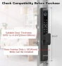 Превью Mortise Sliding Glass Door Lock with Smart Fingerprint Code Keypad RFID Remote App — Smart Lock, Anweller