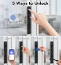 Превью Mortise Sliding Glass Door Lock with Smart Fingerprint Code Keypad RFID Remote App — Smart Lock, Anweller