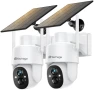 Превью Solar Security Cameras Wireless Outdoor, 2K WiFi Cameras for Home Security, 360° PTZ Surveillance Camera with PIR, Color... — Security Camera, Techage