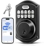 Превью Wi-Fi Keyless Entry Door Lock with Keypad - Smart Deadbolt Lock for Front Door with 2 Keys — Smart Lock, TEEHO