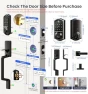 Превью Smart Fingerprint Front Door Lock Set, App Control, 8-in-1 Keyless Entry Deadbolt with Lever Handle — Smart Lock, Veise