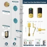 Превью Smart Lock Front Door with Handle, Keyless Entry Door Lock Set, Fingerprint Smart Deadbolt with App Bluetooth,... — Smart Lock, SMONET