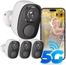 Превью Upgraded 5G/2.4G WiFi Security Cameras Wireless Outdoor, 2K Battery Powered Home Indoor Camera with AI Motion Detection — Security Camera, ELECCTV