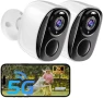 Превью Upgraded 5G/2.4G WiFi Security Cameras Wireless Outdoor, 2K Battery Powered Home Indoor Camera with AI Motion Detection — Security Camera, ELECCTV