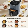 Превью Air Fryer 6QT with Window, Square Airfryer Oven 12-in-1 — Air Fryer, Sweetcrispy