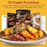 Превью Electric Pressure Cooker 6 Quart Silver, Non-stick Pot, 9-in-1 Instant Pot, 12 Preset Functions with Touchscreen — Multicooker, Carori