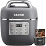 Превью Electric Pressure Cooker 6 Quart Silver, Non-stick Pot, 9-in-1 Instant Pot, 12 Preset Functions with Touchscreen — Multicooker, Carori