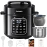 Превью Electric Pressure Cooker 6 Quart Silver, Non-stick Pot, 9-in-1 Instant Pot, 12 Preset Functions with Touchscreen — Multicooker, Carori