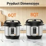 Превью 6QT Electric Pressure Cooker, 16-in-1 & Non-Stick Stainless Steel Multi Cooker — Multicooker, Simple Deluxe