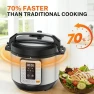 Превью 6QT Electric Pressure Cooker, 16-in-1 & Non-Stick Stainless Steel Multi Cooker — Multicooker, Simple Deluxe