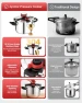 Превью 8 Qt Pressure Cooker, 3-in-1 Fast Cooking with One-Hand Locking — Multicooker, Jyxmor