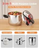 Превью 8 Qt Pressure Cooker, 3-in-1 Fast Cooking with One-Hand Locking — Multicooker, Jyxmor