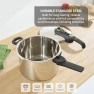 Превью Secure Stainless Steel Pressure Cooker, 6.3 Quart — Multicooker, T-Fal